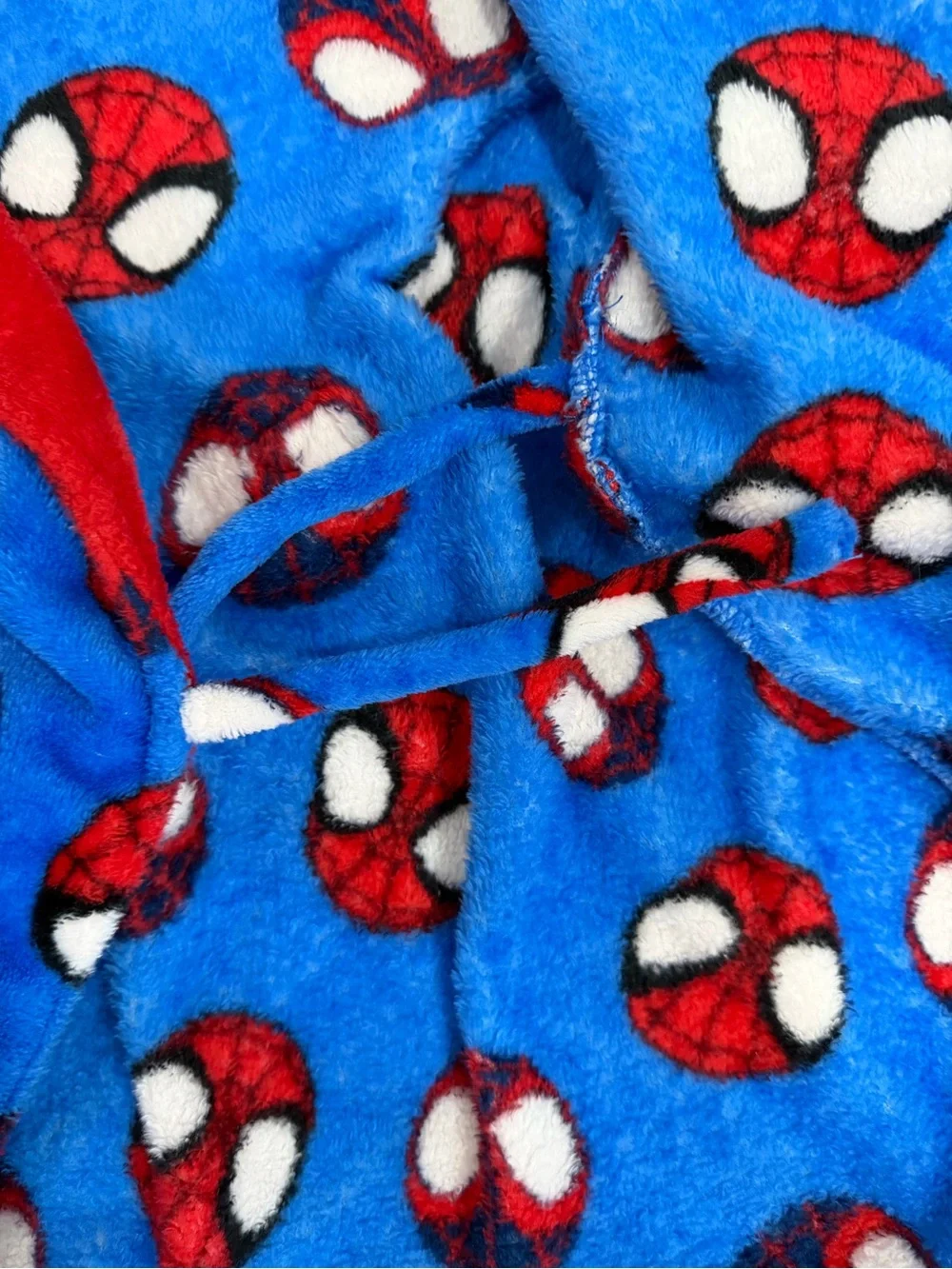 Marvel Kids Blue & Red Spider-Man Plush Fleece Robe